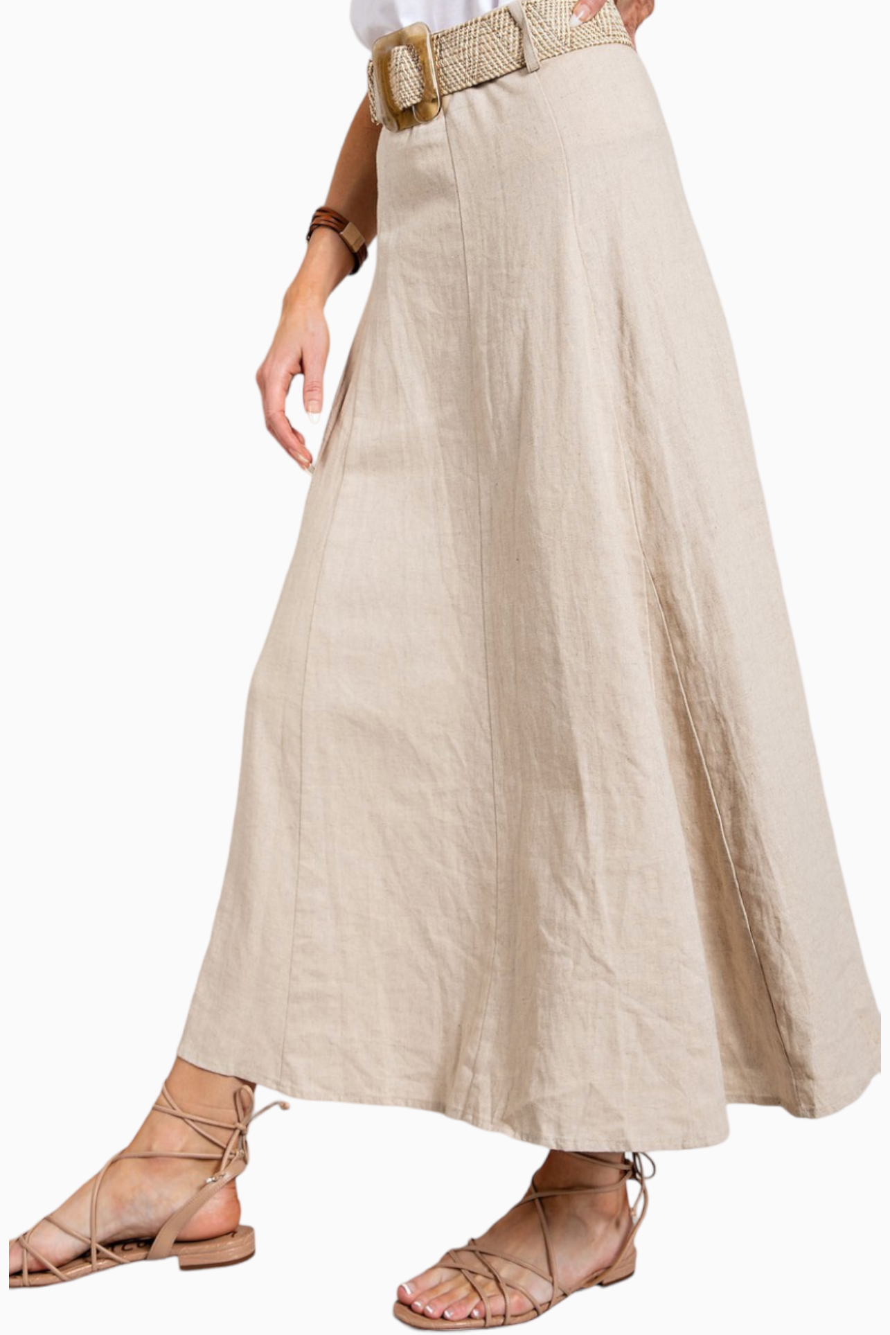 Flowy hotsell linen skirt