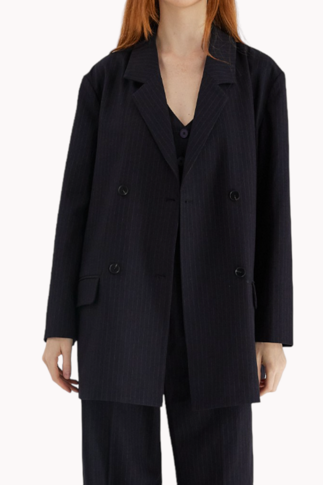 Todd Pinstripe Relaxed Blazer