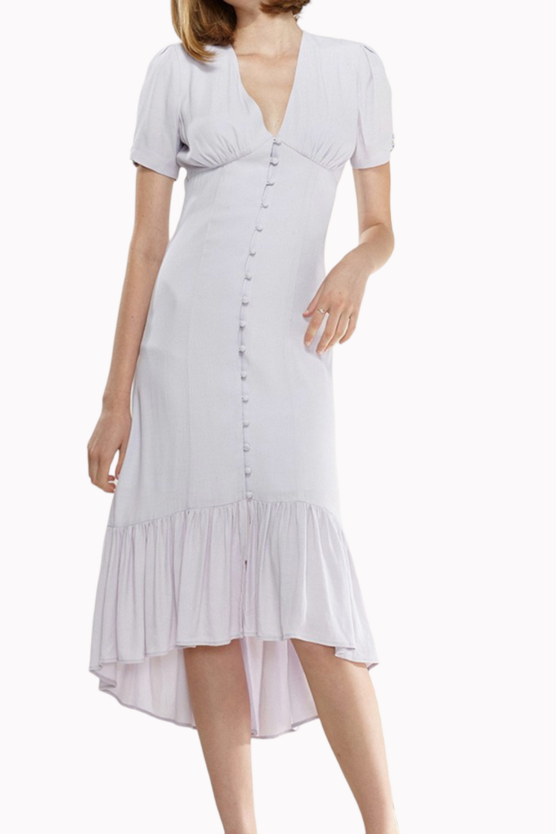 Plisse Mermaid Button Down Midi Dress