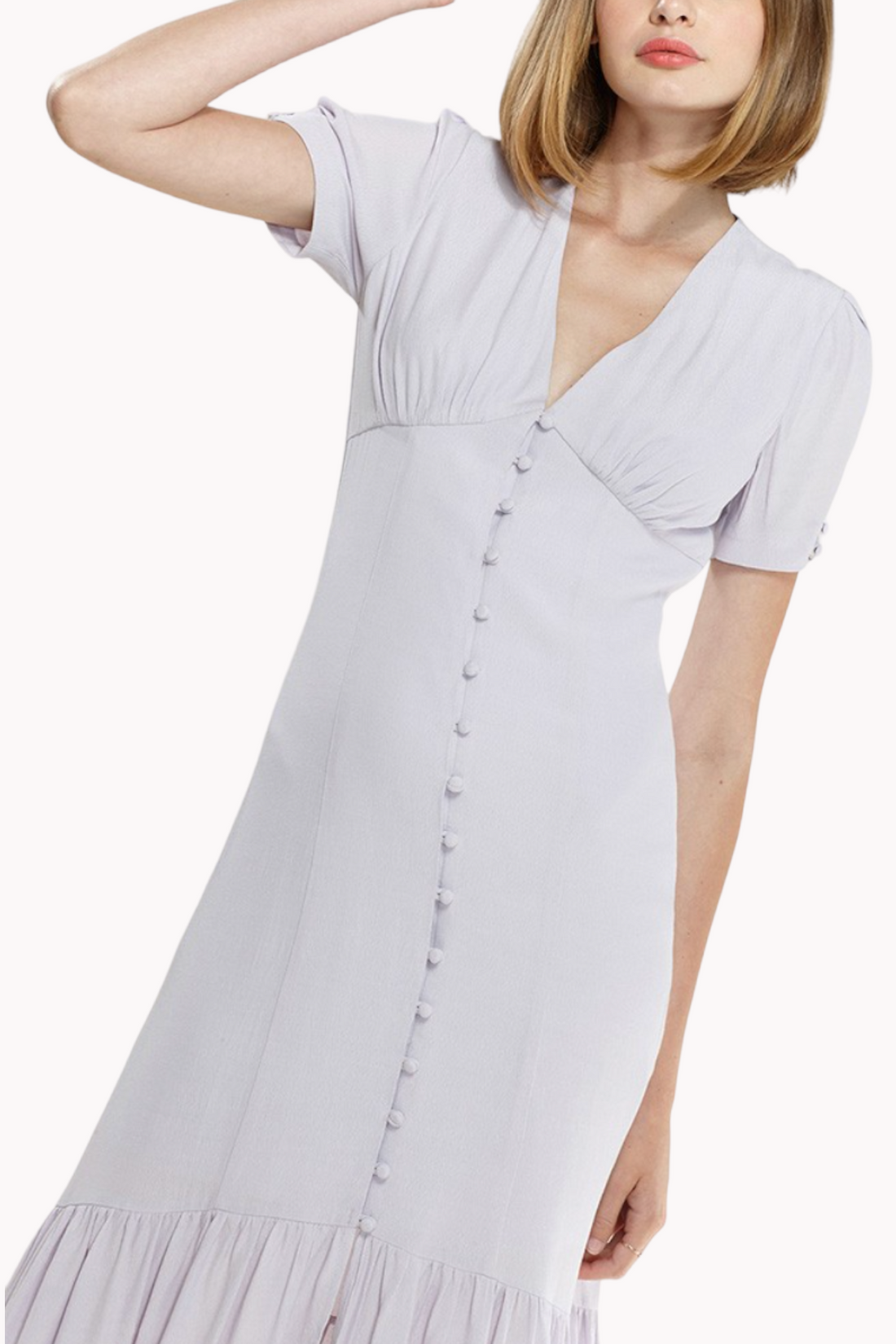 Plisse Mermaid Button Down Midi Dress