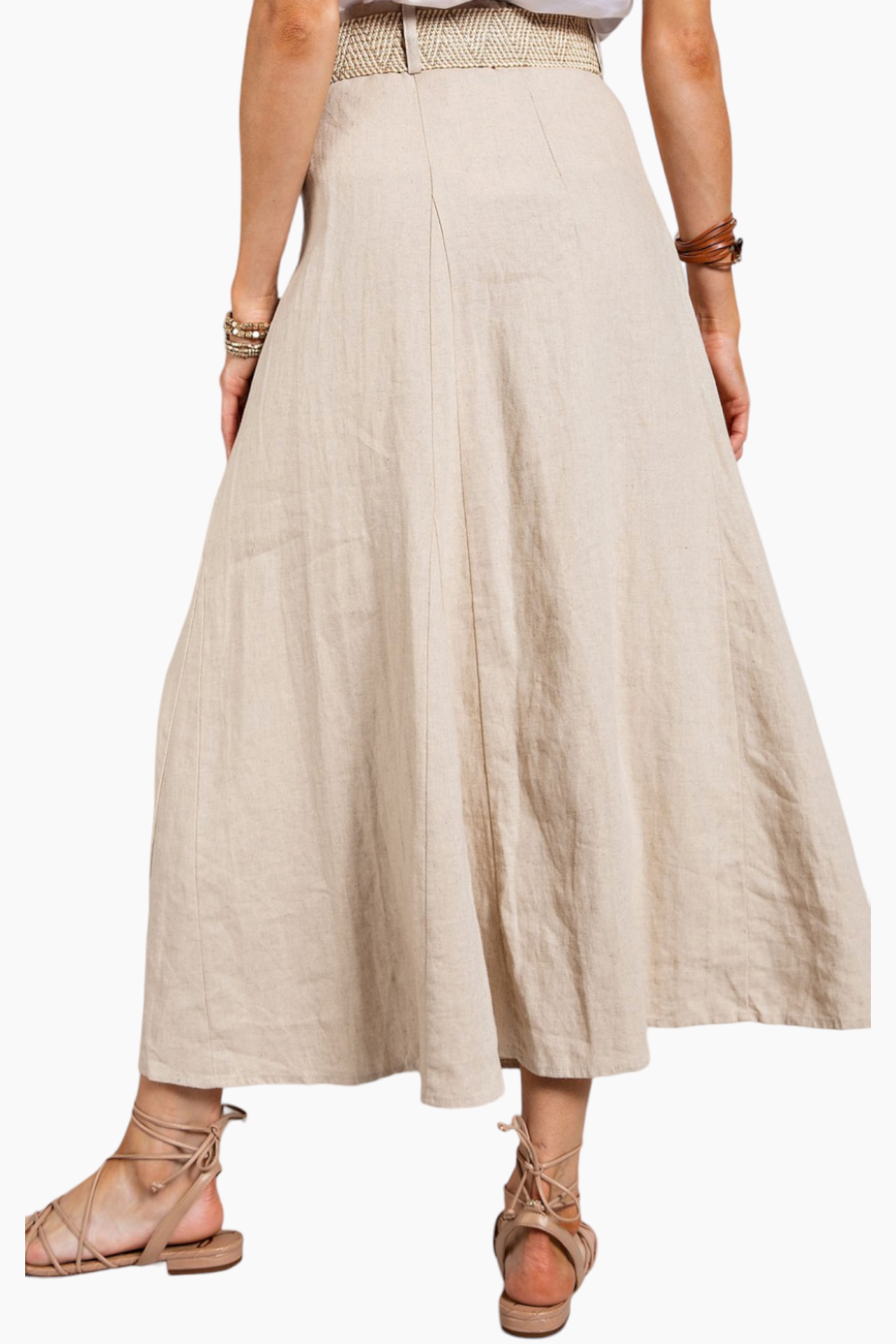 Miranda Linen Flowy Maxi Skirt