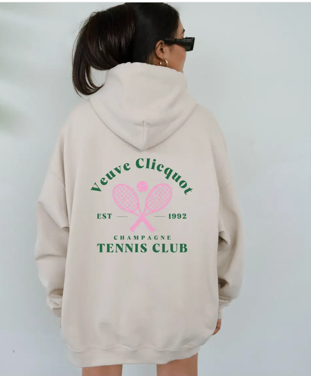 Champagne Tennis Club Oversized Hoodie